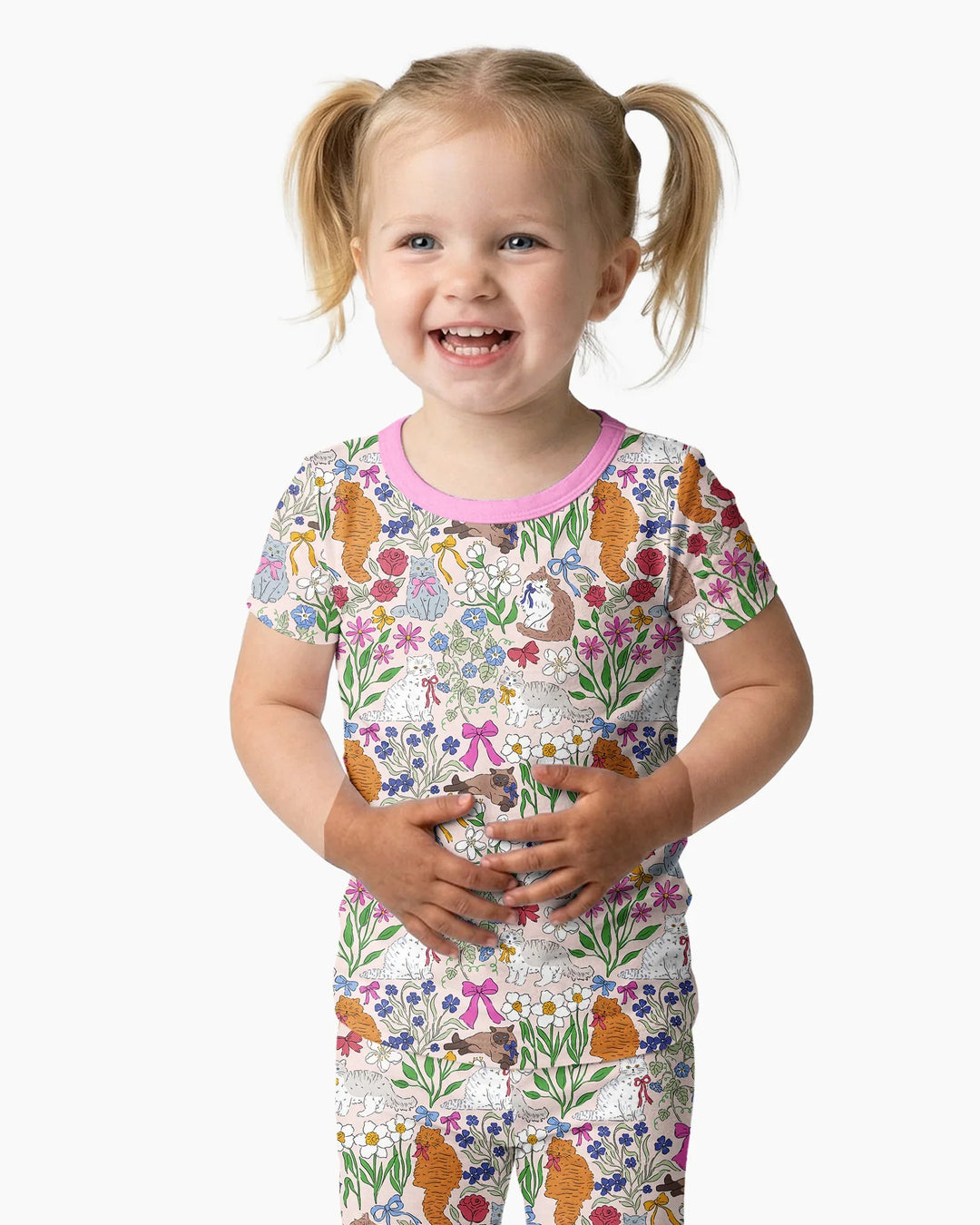 Zweiteiliges, kurzärmliges Pyjama-Set mit Marienkäfern