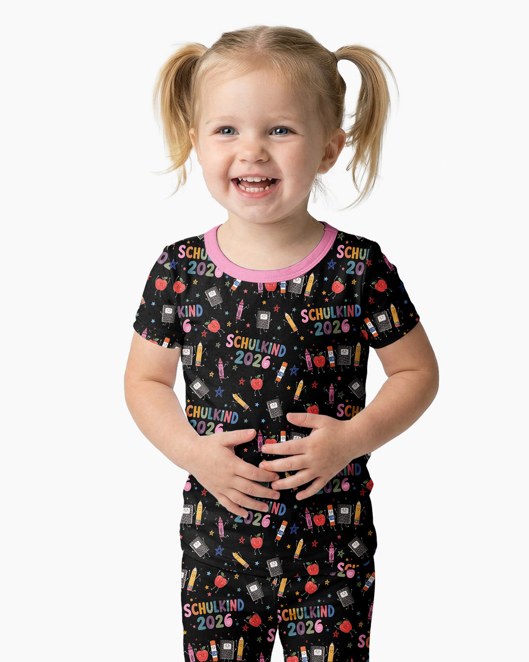 Zweiteiliges, kurzärmliges Pyjama-Set mit Marienkäfern