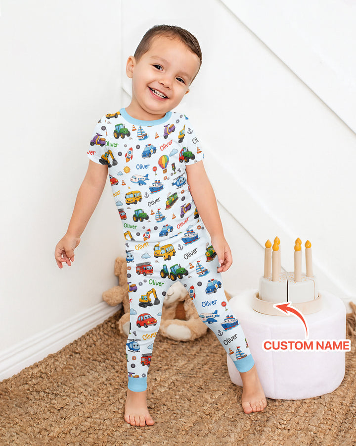 Zweiteiliges, kurzärmliges Pyjama-Set mit Marienkäfern