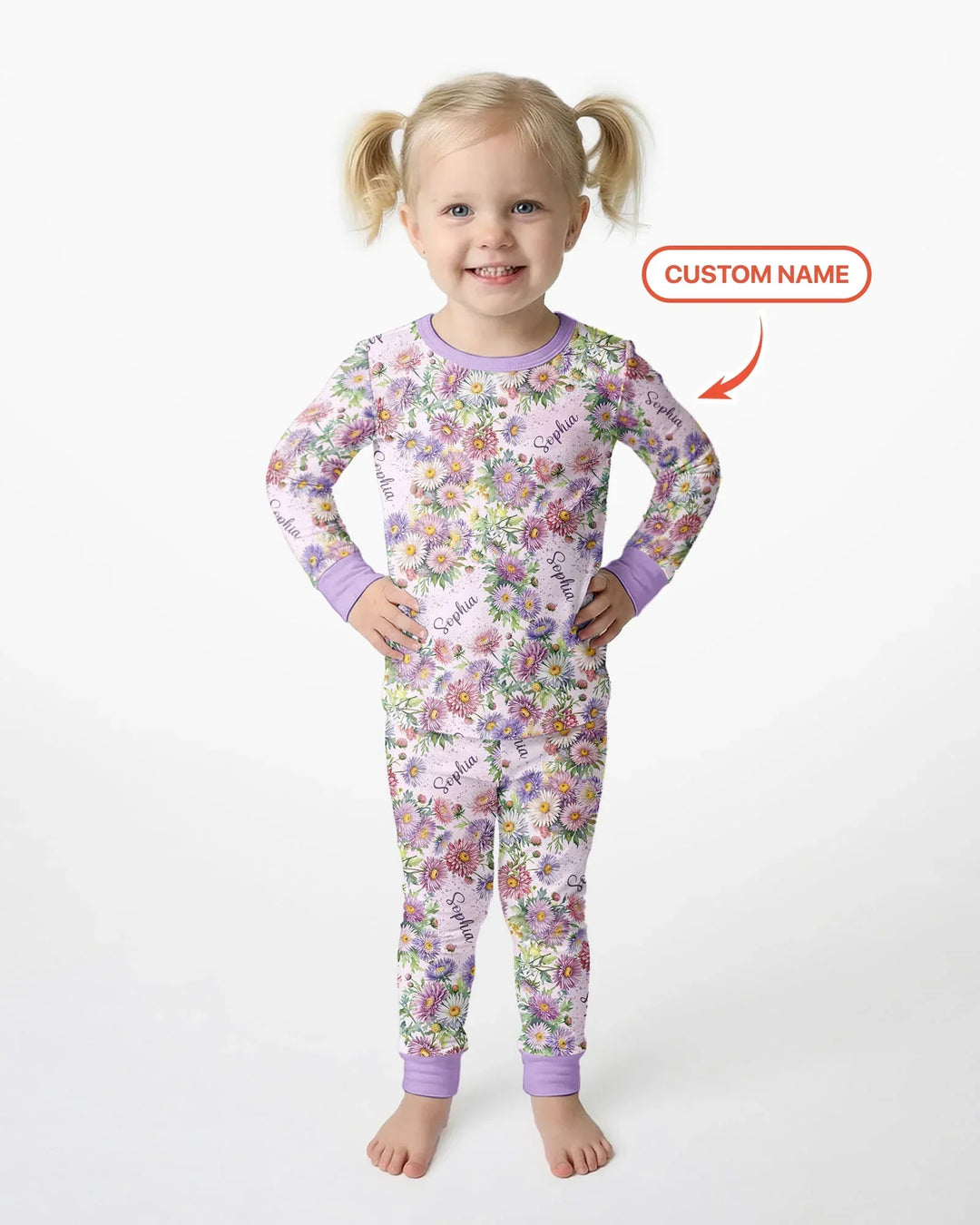 Zweiteiliges Langarm-Pyjama-Set mit Sommerfrüchten