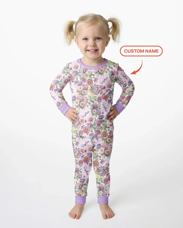 Zweiteiliges Langarm-Pyjama-Set mit Sommerfrüchten
