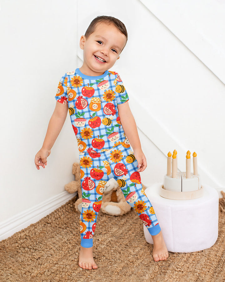 Zweiteiliges, kurzärmliges Pyjama-Set mit Marienkäfern