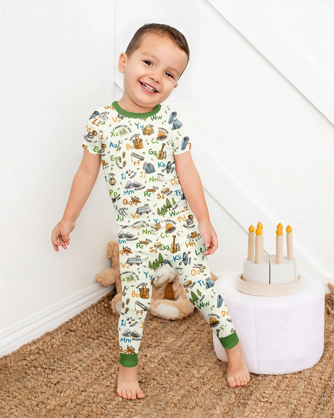 Zweiteiliges, kurzärmliges Pyjama-Set mit Marienkäfern