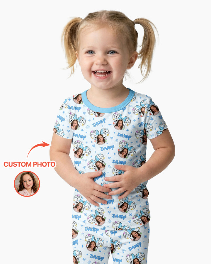 Zweiteiliges, kurzärmliges Pyjama-Set mit Marienkäfern