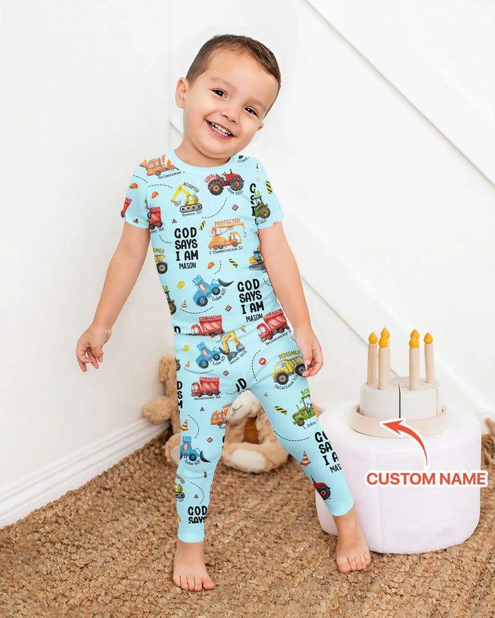 Zweiteiliges, kurzärmliges Pyjama-Set mit Marienkäfern