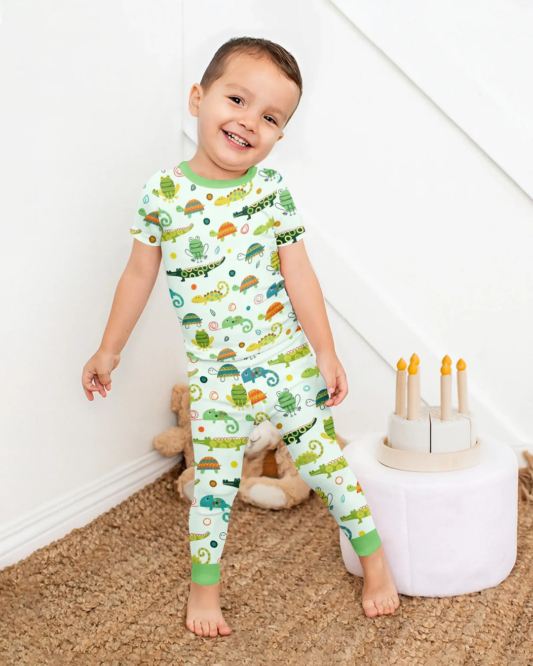 Zweiteiliges, kurzärmliges Pyjama-Set mit Marienkäfern