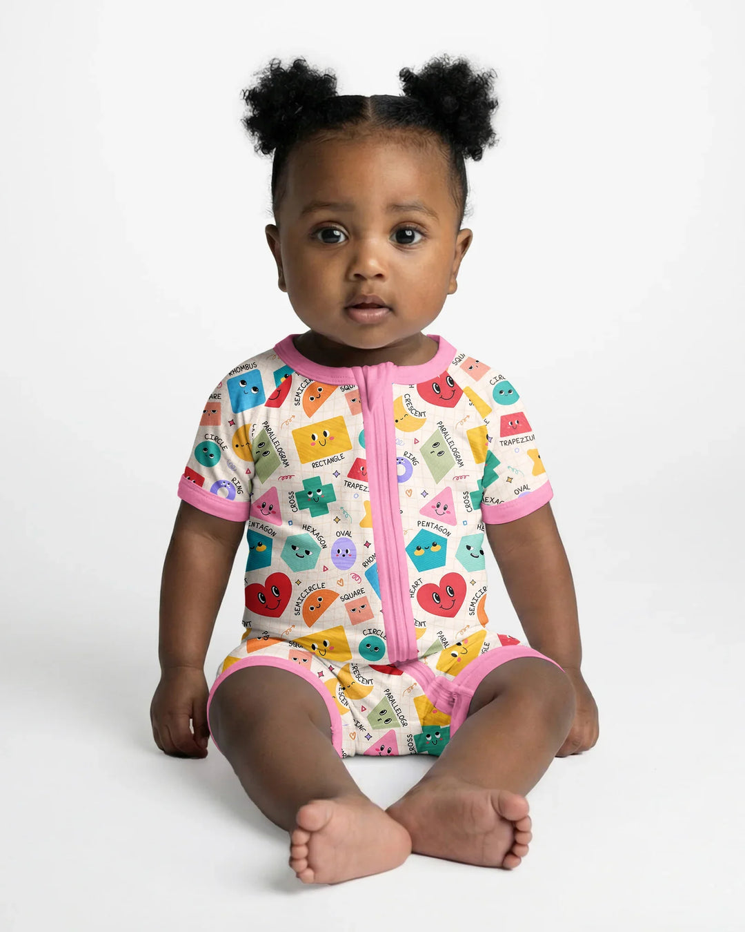 Happy Shape Squad Family Matching Bamboo Shorty Zippy