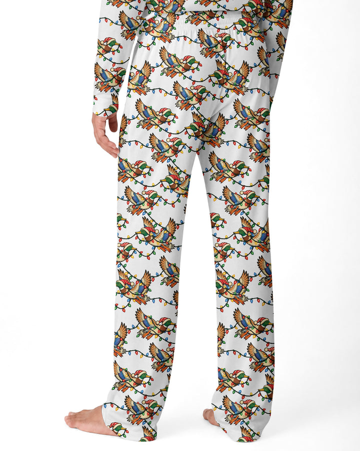 Preppy Christmas Mallard Duck Bamboo Men's Pajama Set