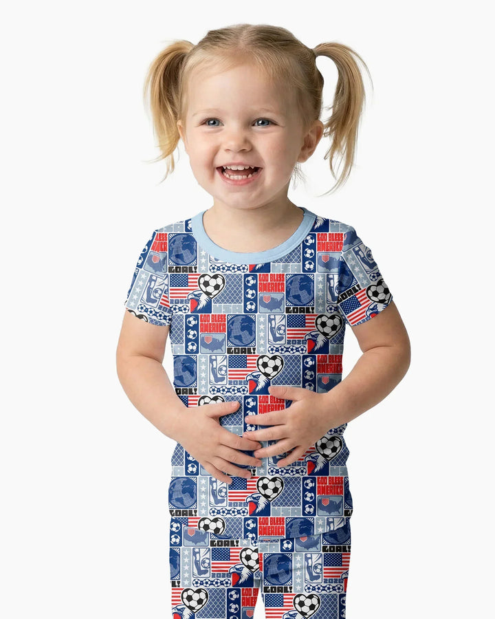 Zweiteiliges, kurzärmliges Pyjama-Set mit Marienkäfern