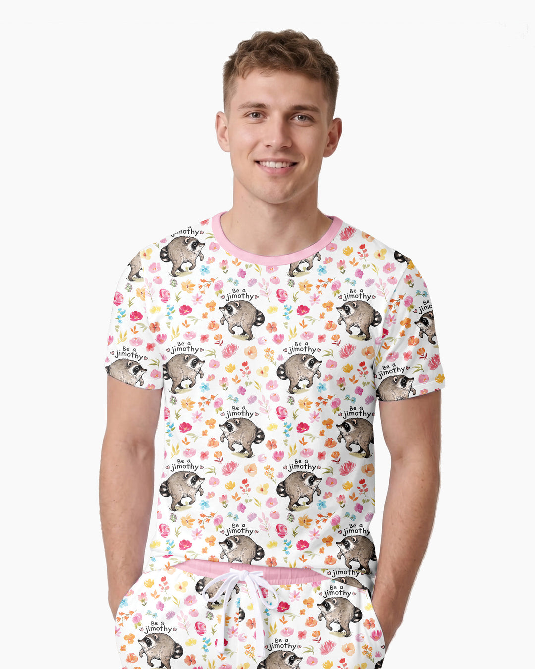 Be A Jimothy Family Matching Bamboo Men Short Sleeve Short Pajama Set