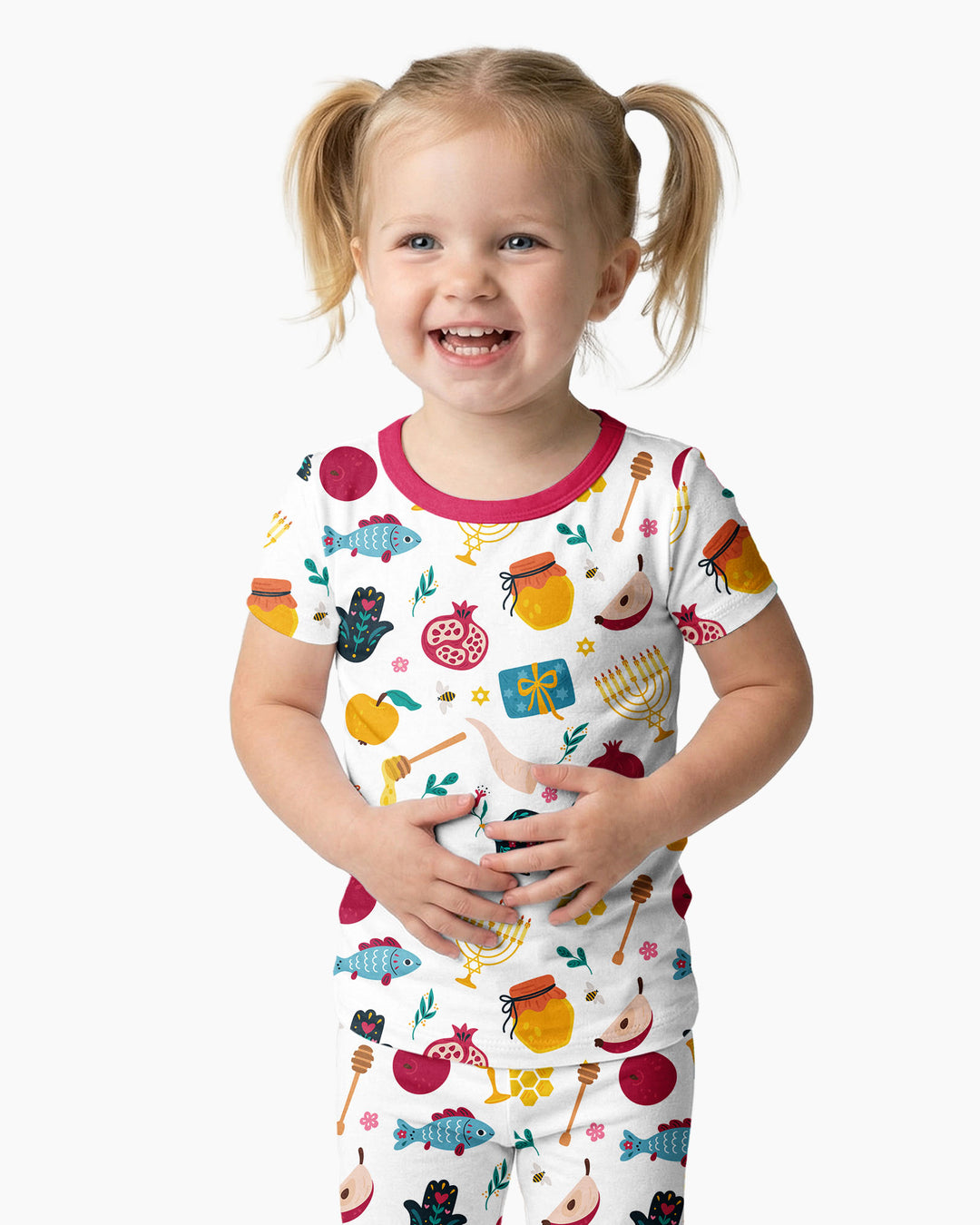 Zweiteiliges, kurzärmliges Pyjama-Set mit Marienkäfern
