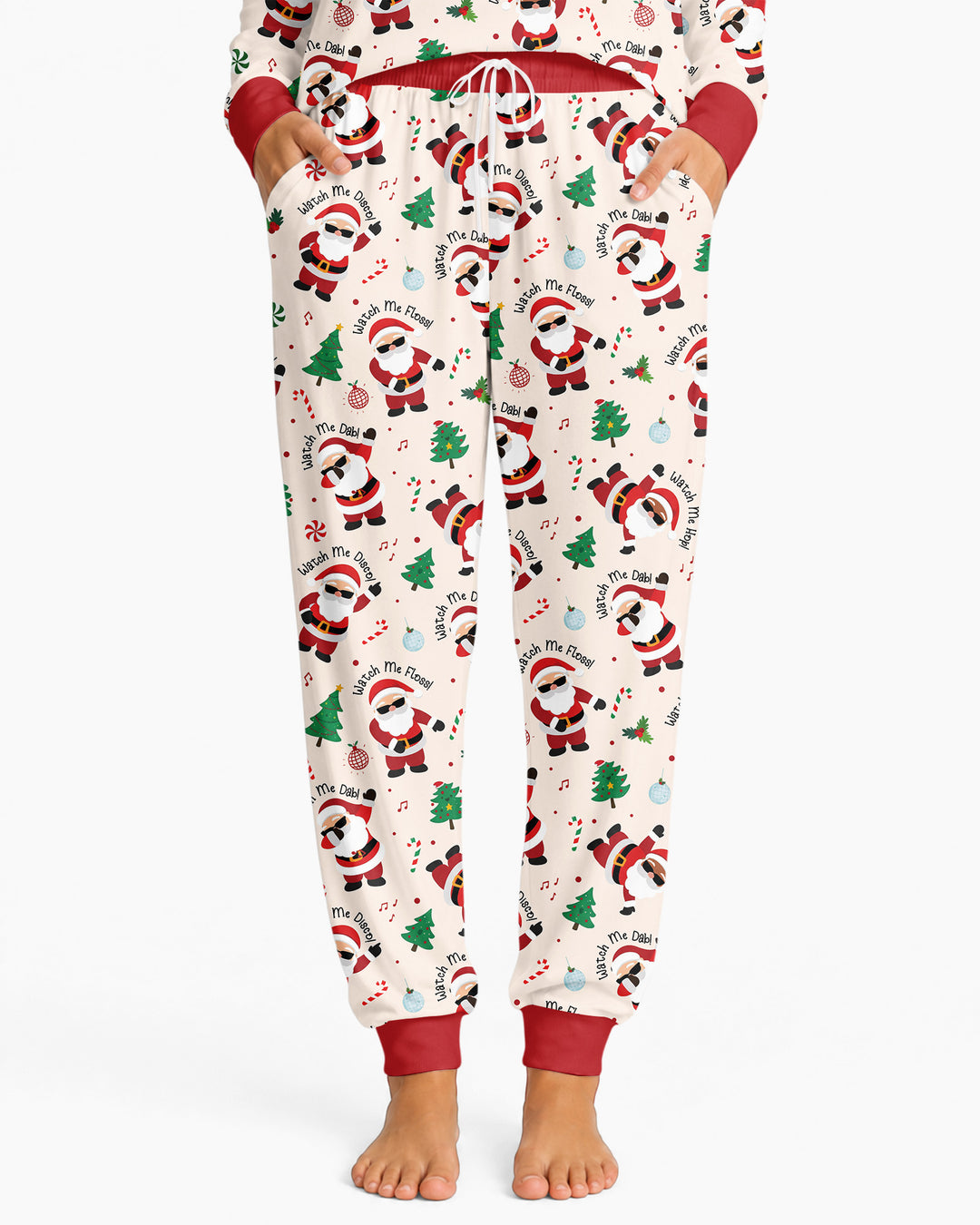 Santa's Christmas Dance Party Bamboo Women Pajama Set