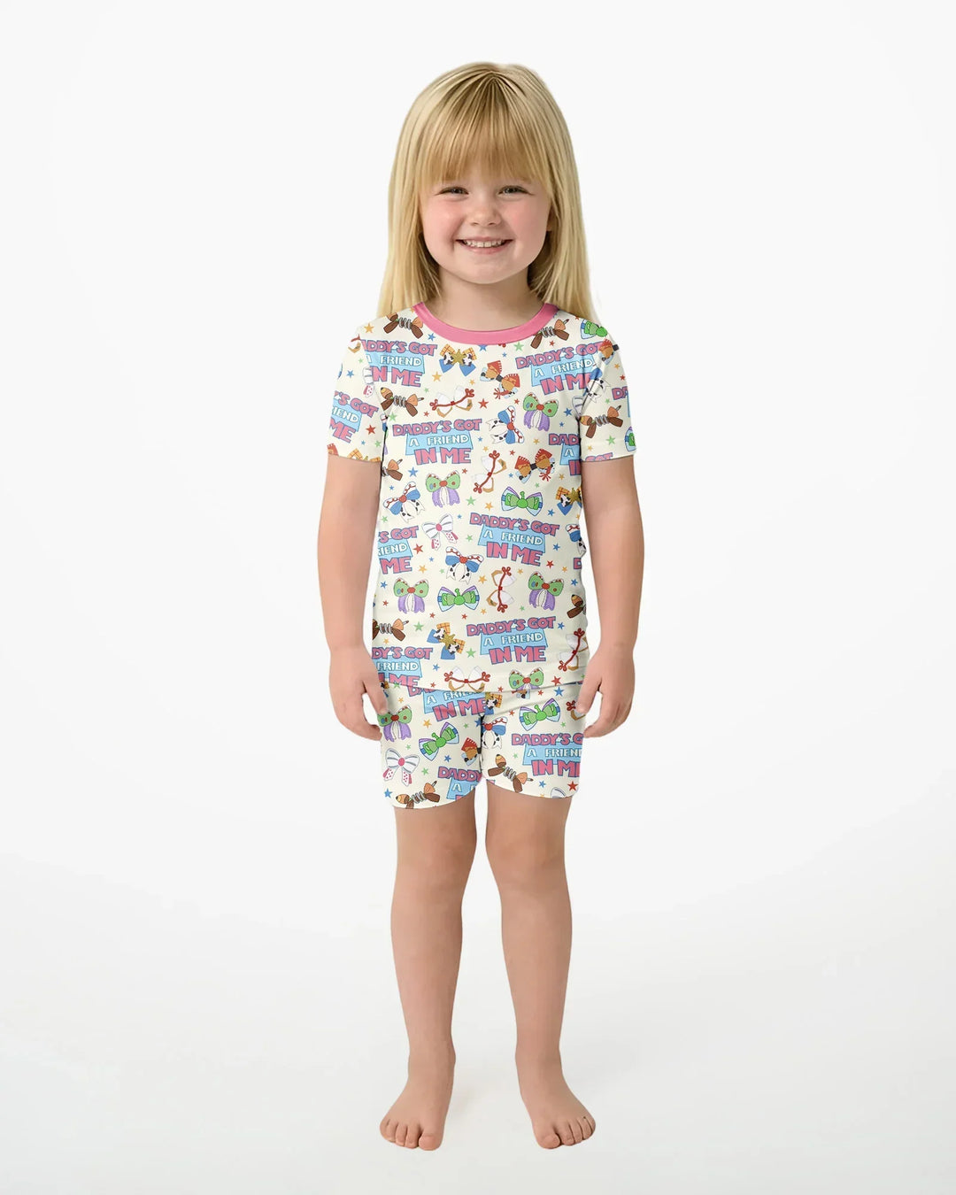 Template Zweiteiliges Pyjama-Set mit kurzen Ärmeln und Shorts