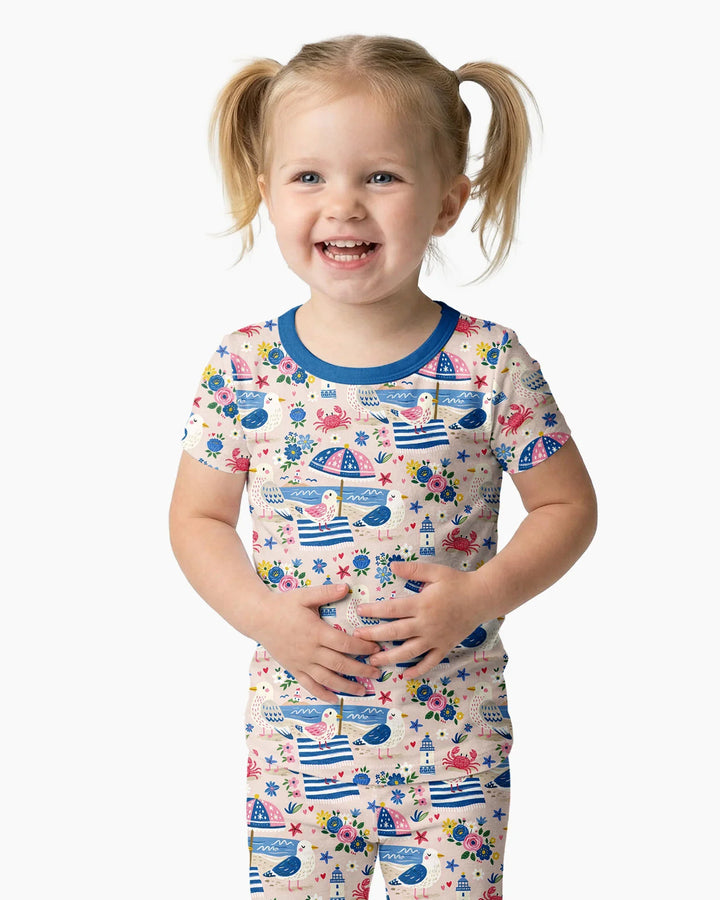 Zweiteiliges, kurzärmliges Pyjama-Set mit Marienkäfern