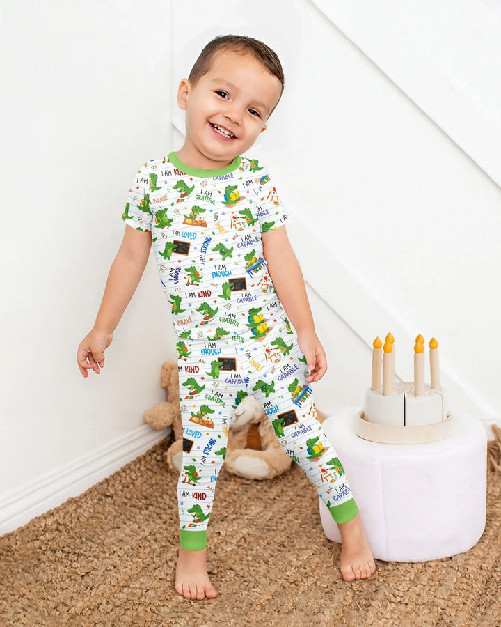 Zweiteiliges, kurzärmliges Pyjama-Set mit Marienkäfern