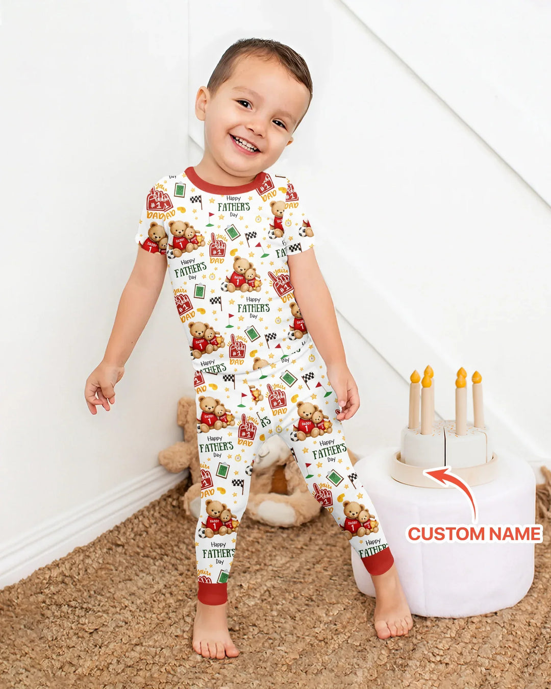 Zweiteiliges, kurzärmliges Pyjama-Set mit Marienkäfern
