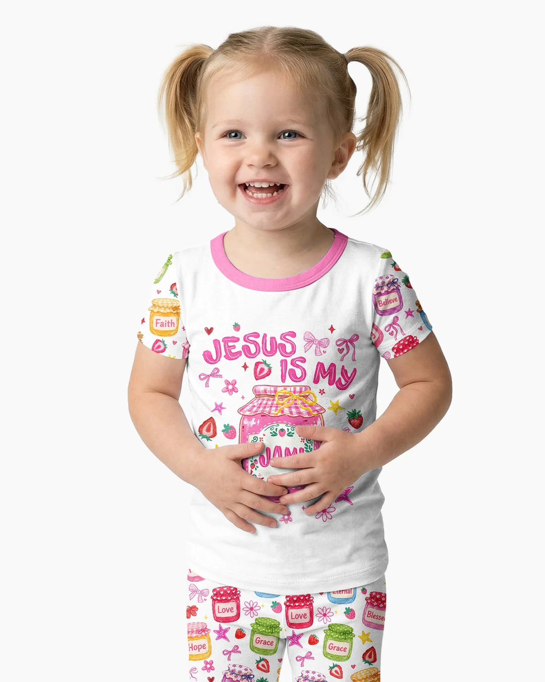 Zweiteiliges, kurzärmliges Pyjama-Set mit Marienkäfern