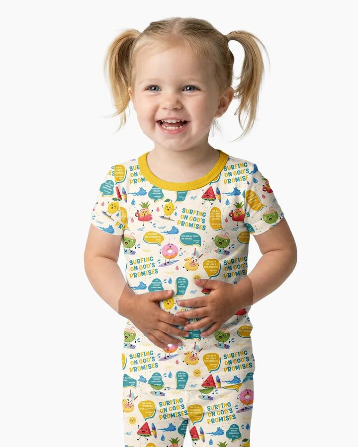 Zweiteiliges, kurzärmliges Pyjama-Set mit Marienkäfern