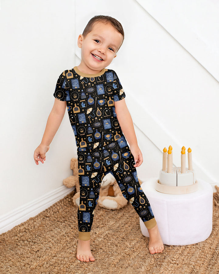 Good Witch Spell books and Potions Bamboo Two Piece Short Sleeve Pajama Set