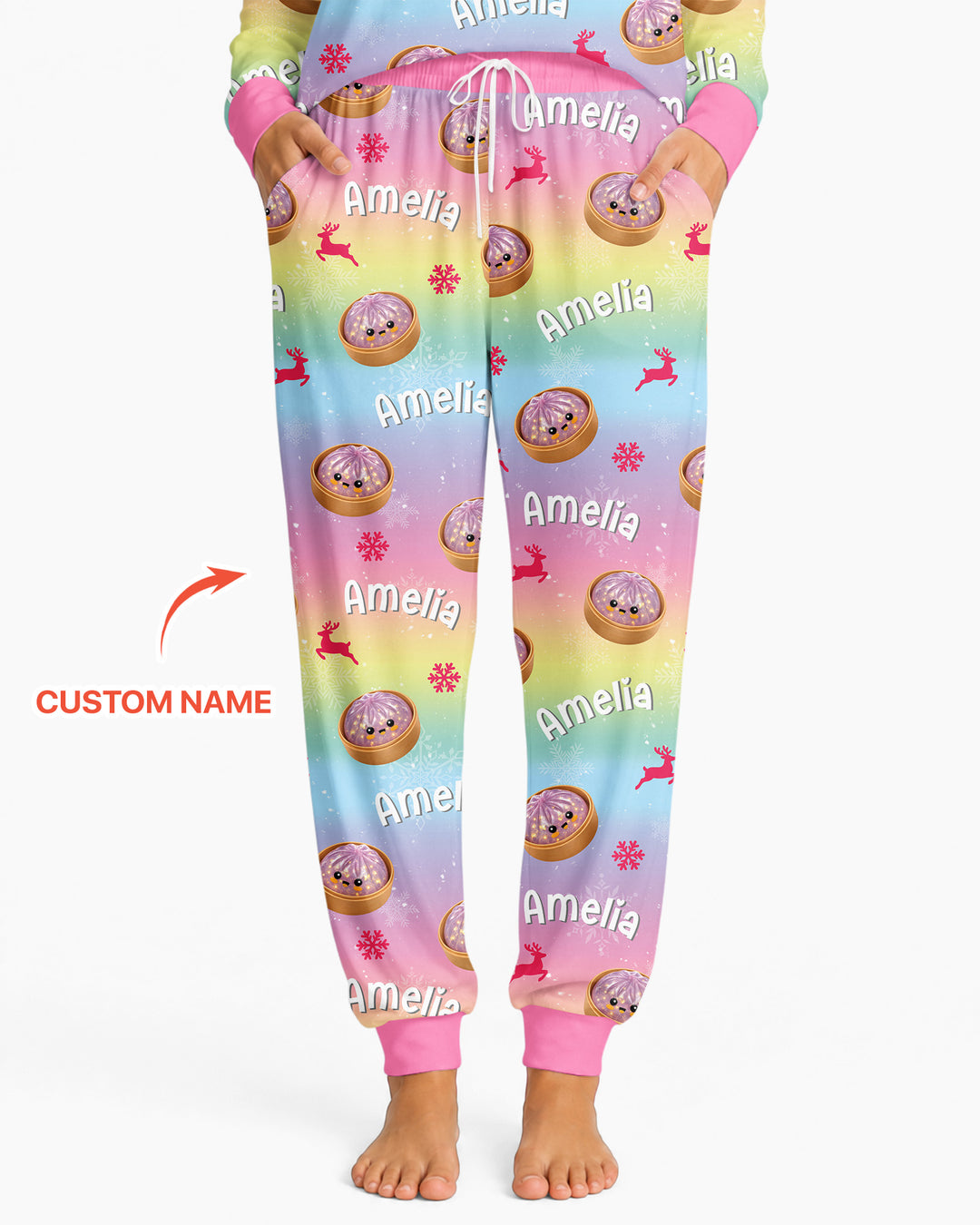 Christmas Cutie Dumpling Bamboo Women Pajama Set