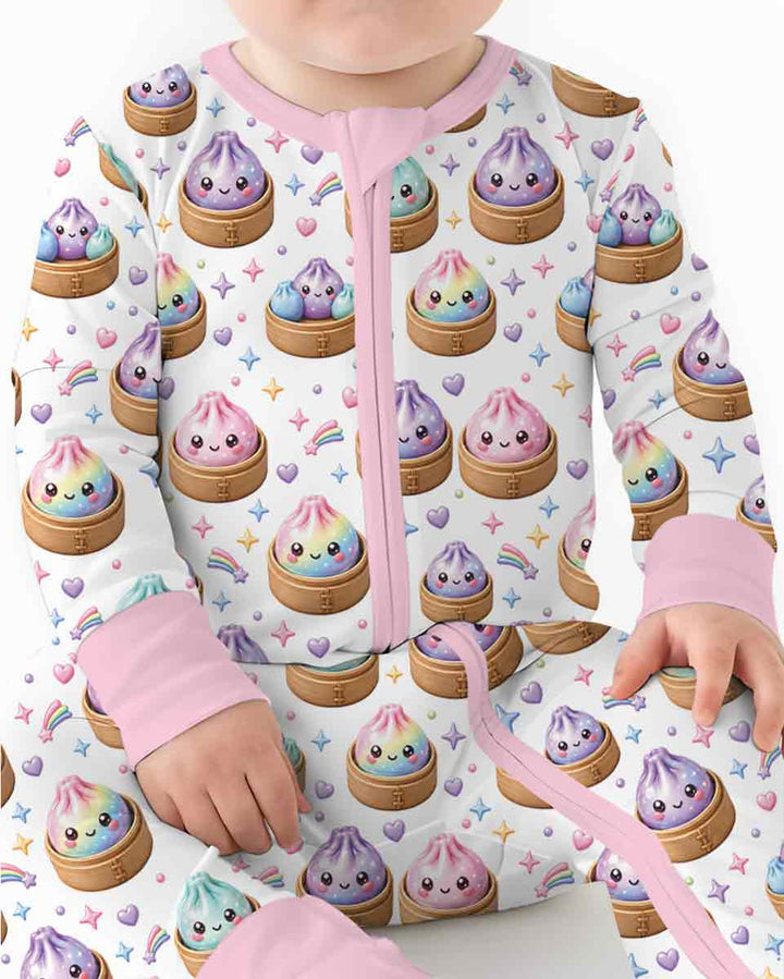 Cute Glitter Dumpling Bamboo Convertible Zippy