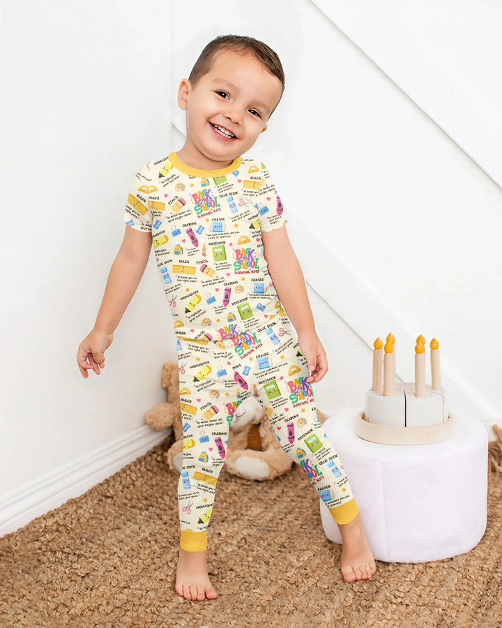 Zweiteiliges, kurzärmliges Pyjama-Set mit Marienkäfern