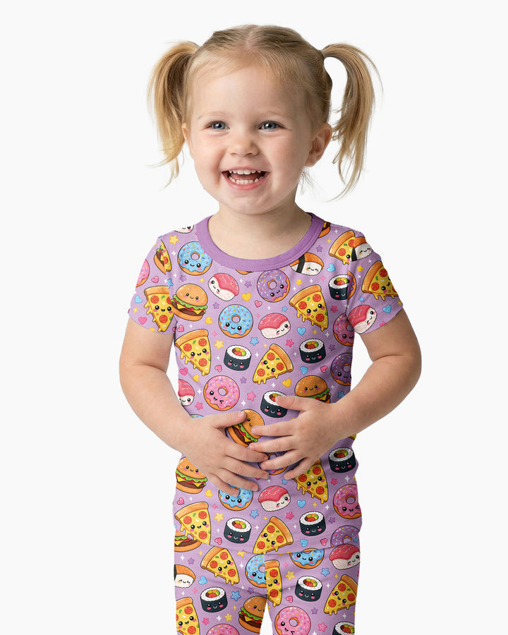 Zweiteiliges, kurzärmliges Pyjama-Set mit Marienkäfern