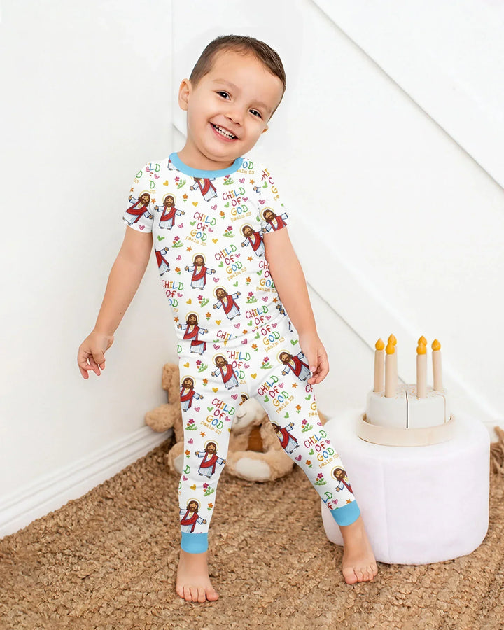 Zweiteiliges, kurzärmliges Pyjama-Set mit Marienkäfern