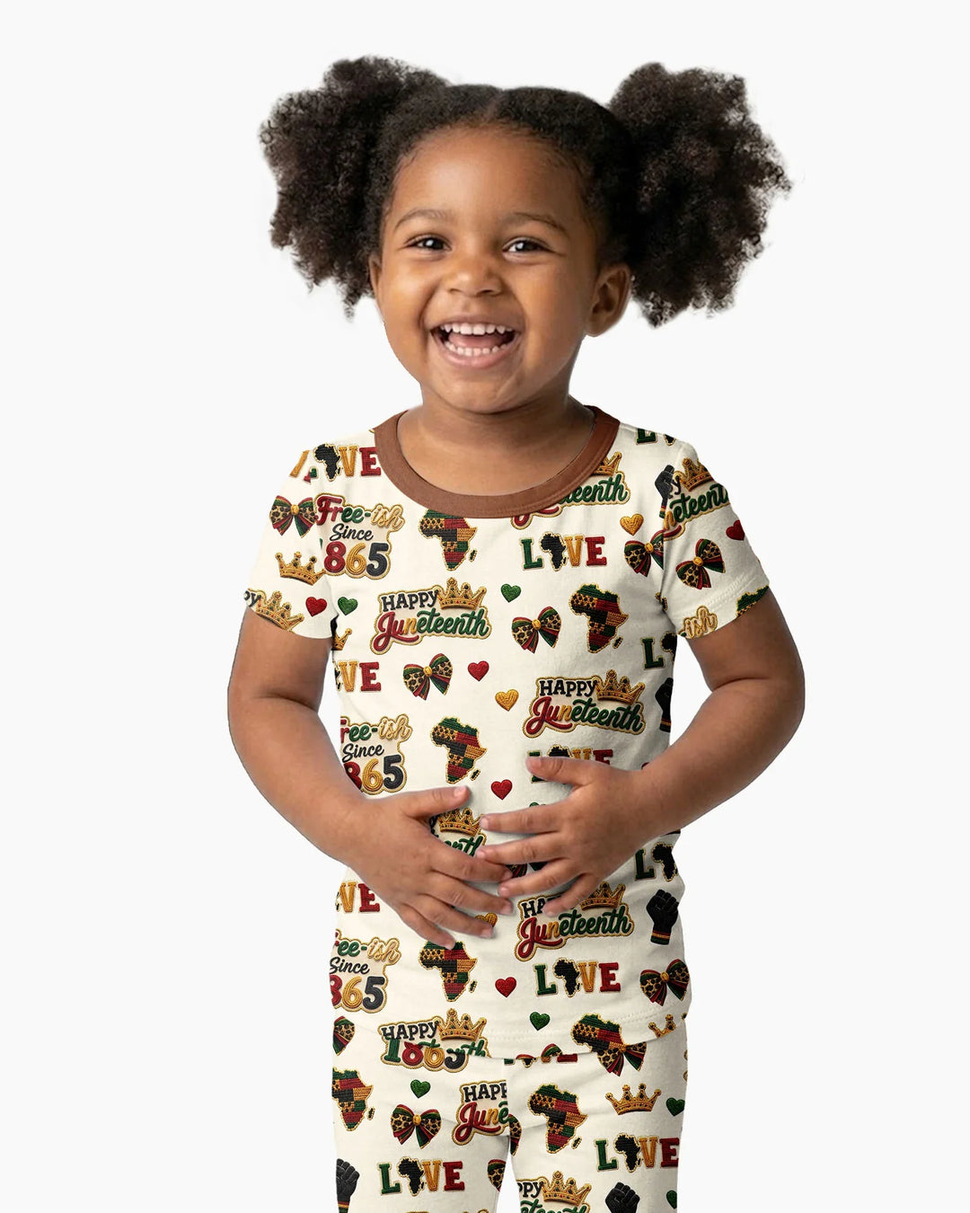 Zweiteiliges, kurzärmliges Pyjama-Set mit Marienkäfern