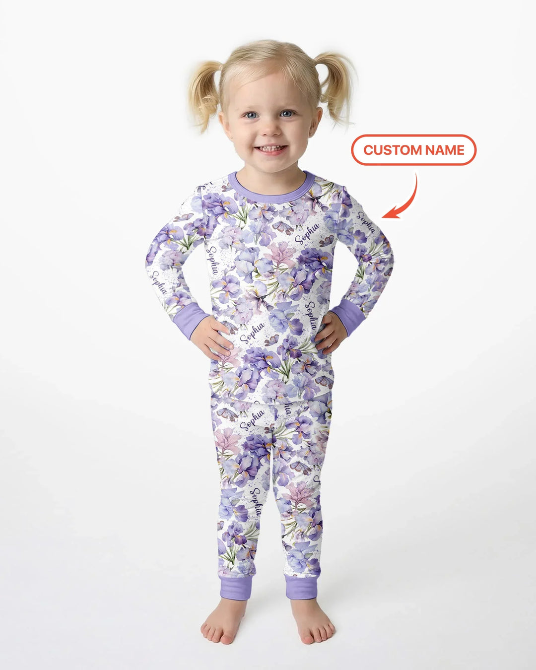 Zweiteiliges Langarm-Pyjama-Set mit Sommerfrüchten
