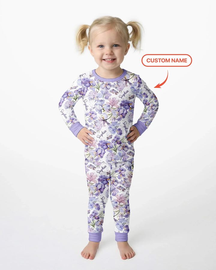 Zweiteiliges Langarm-Pyjama-Set mit Sommerfrüchten