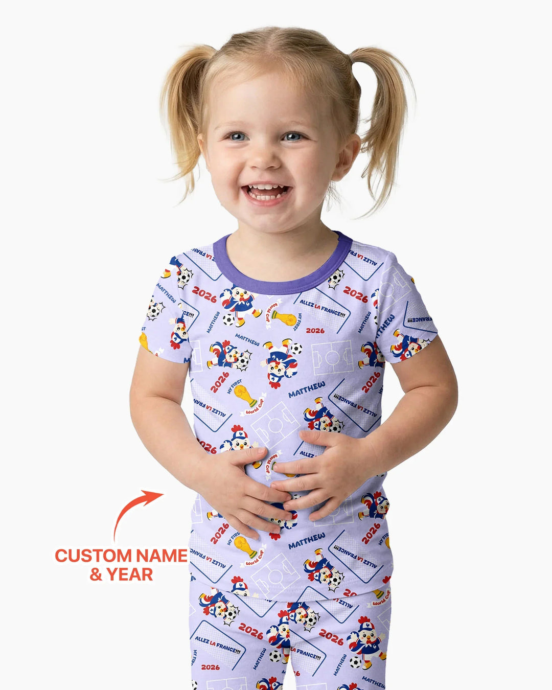 Zweiteiliges, kurzärmliges Pyjama-Set mit Marienkäfern