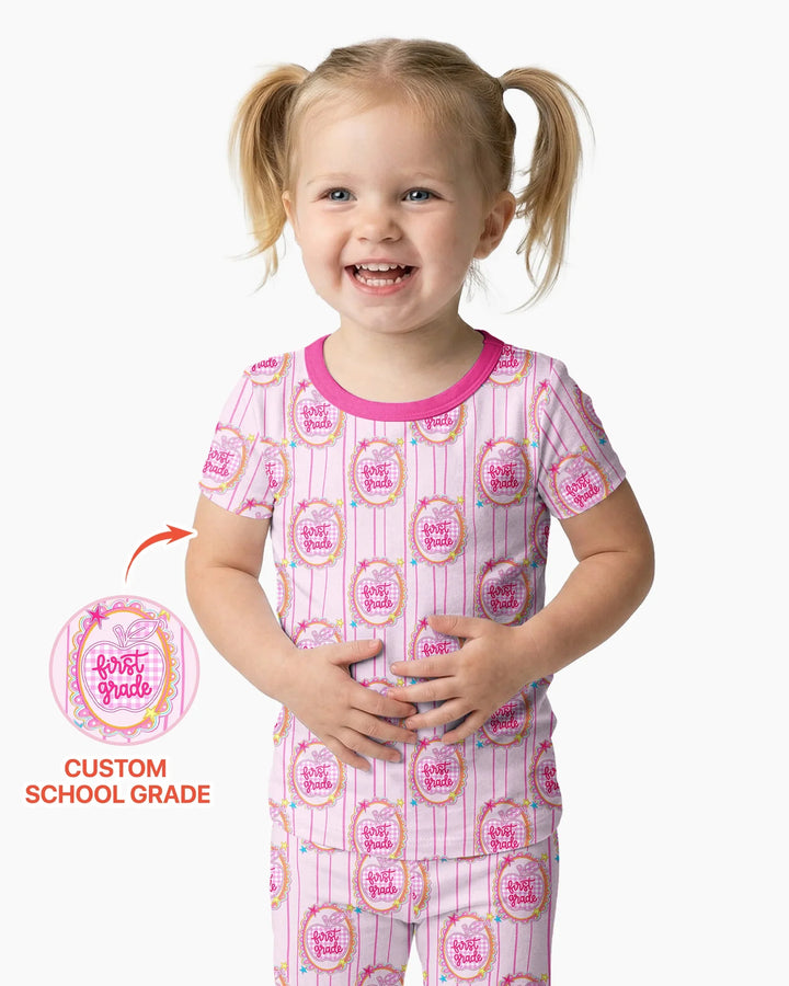 Zweiteiliges, kurzärmliges Pyjama-Set mit Marienkäfern