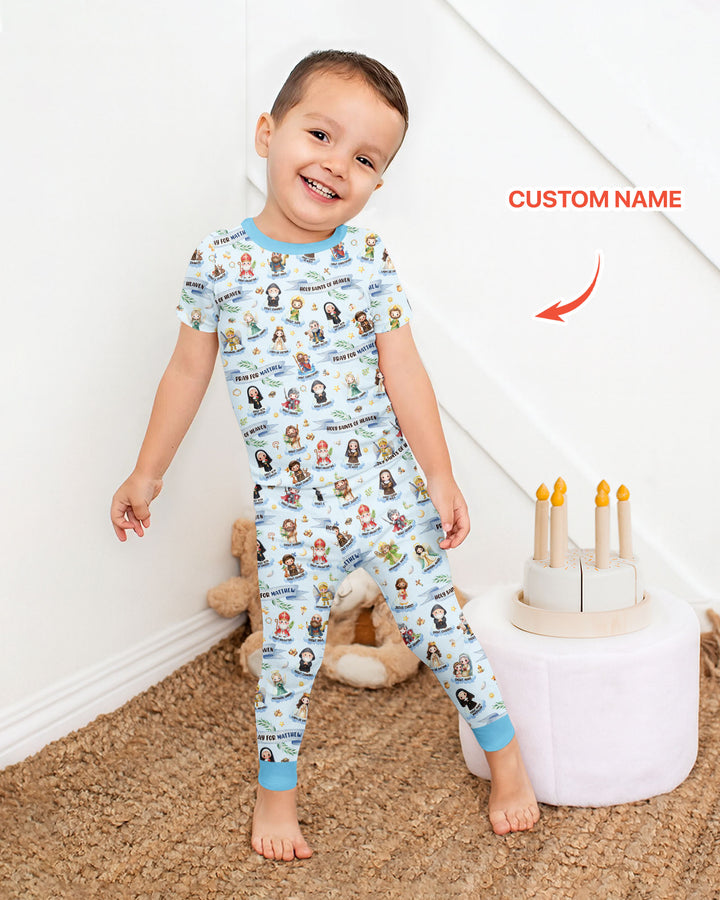Zweiteiliges, kurzärmliges Pyjama-Set mit Marienkäfern