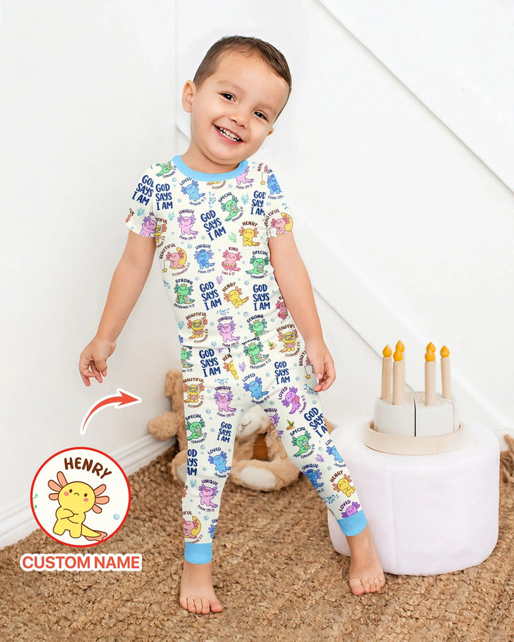 Zweiteiliges, kurzärmliges Pyjama-Set mit Marienkäfern