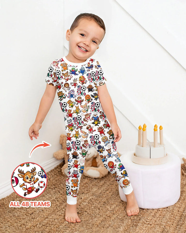 Zweiteiliges, kurzärmliges Pyjama-Set mit Marienkäfern
