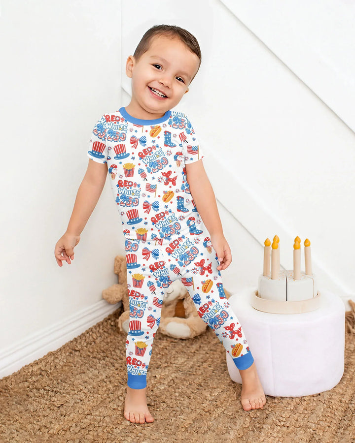 Zweiteiliges, kurzärmliges Pyjama-Set mit Marienkäfern