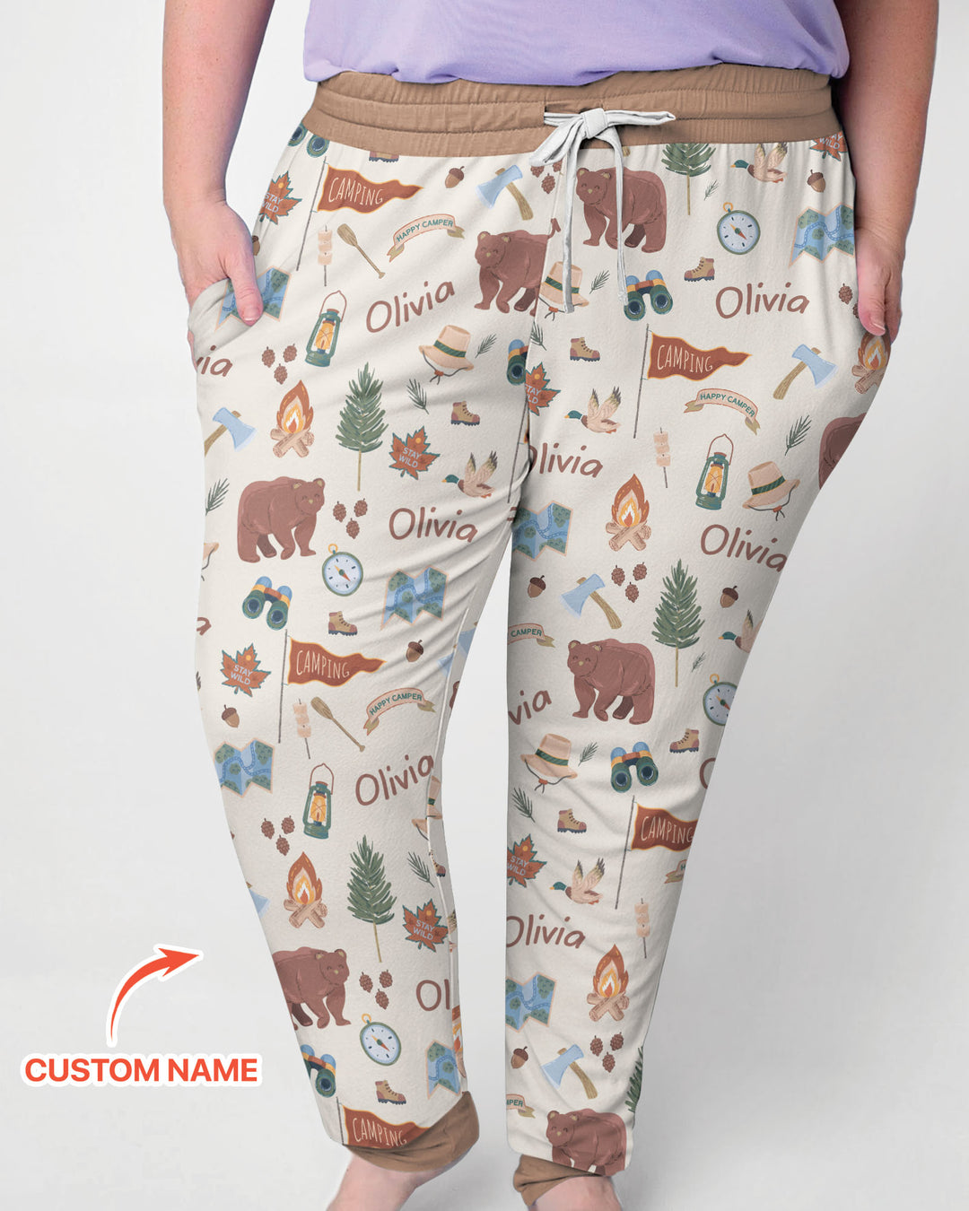 Custom Name Adventure Outdoors Bamboo Women Pajama Set