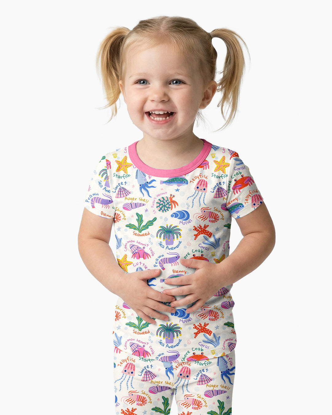 Zweiteiliges, kurzärmliges Pyjama-Set mit Marienkäfern