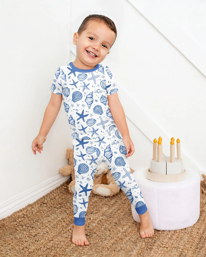 Zweiteiliges, kurzärmliges Pyjama-Set mit Marienkäfern