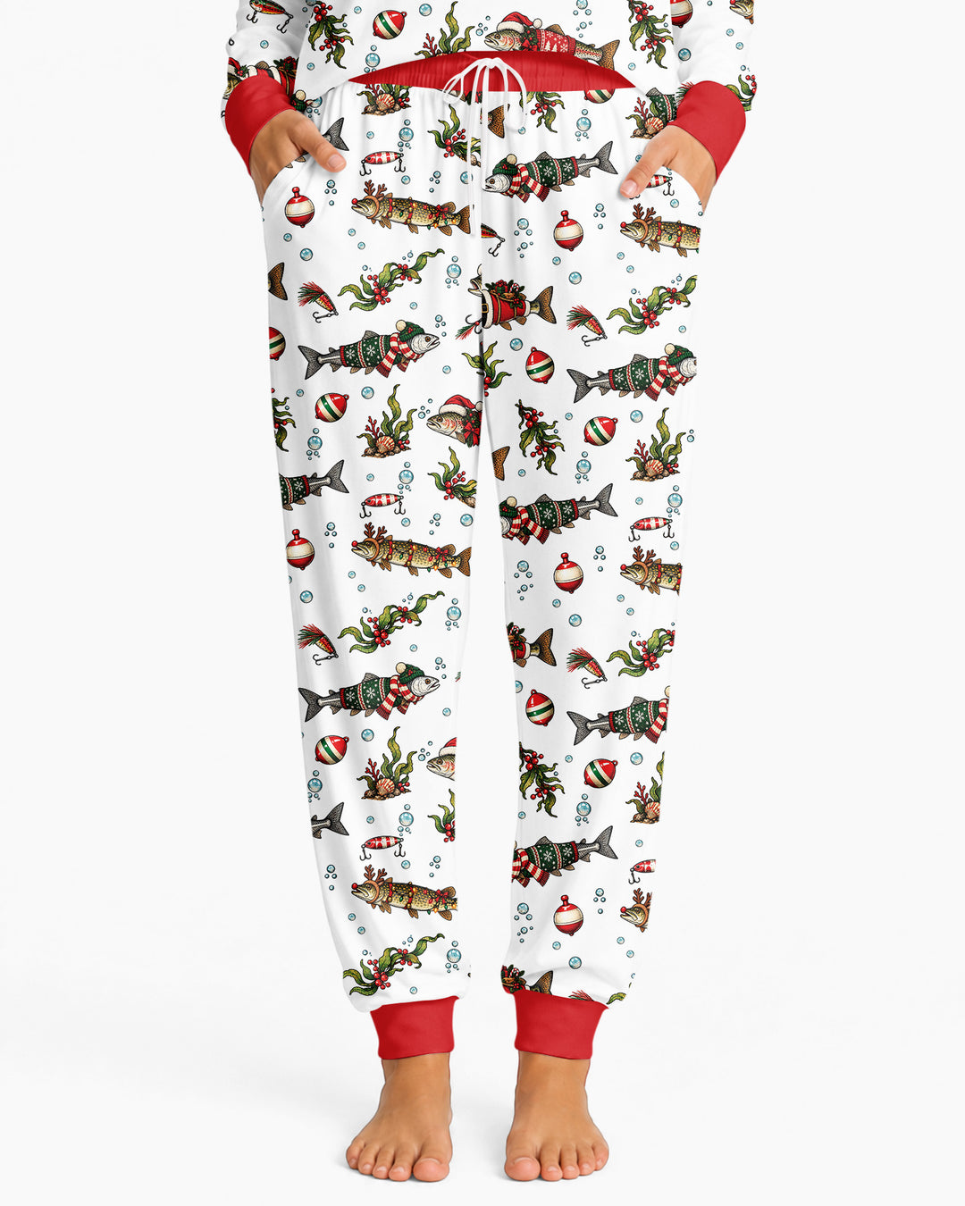 Christmas Trout Fishing Bamboo Women Pajama Set