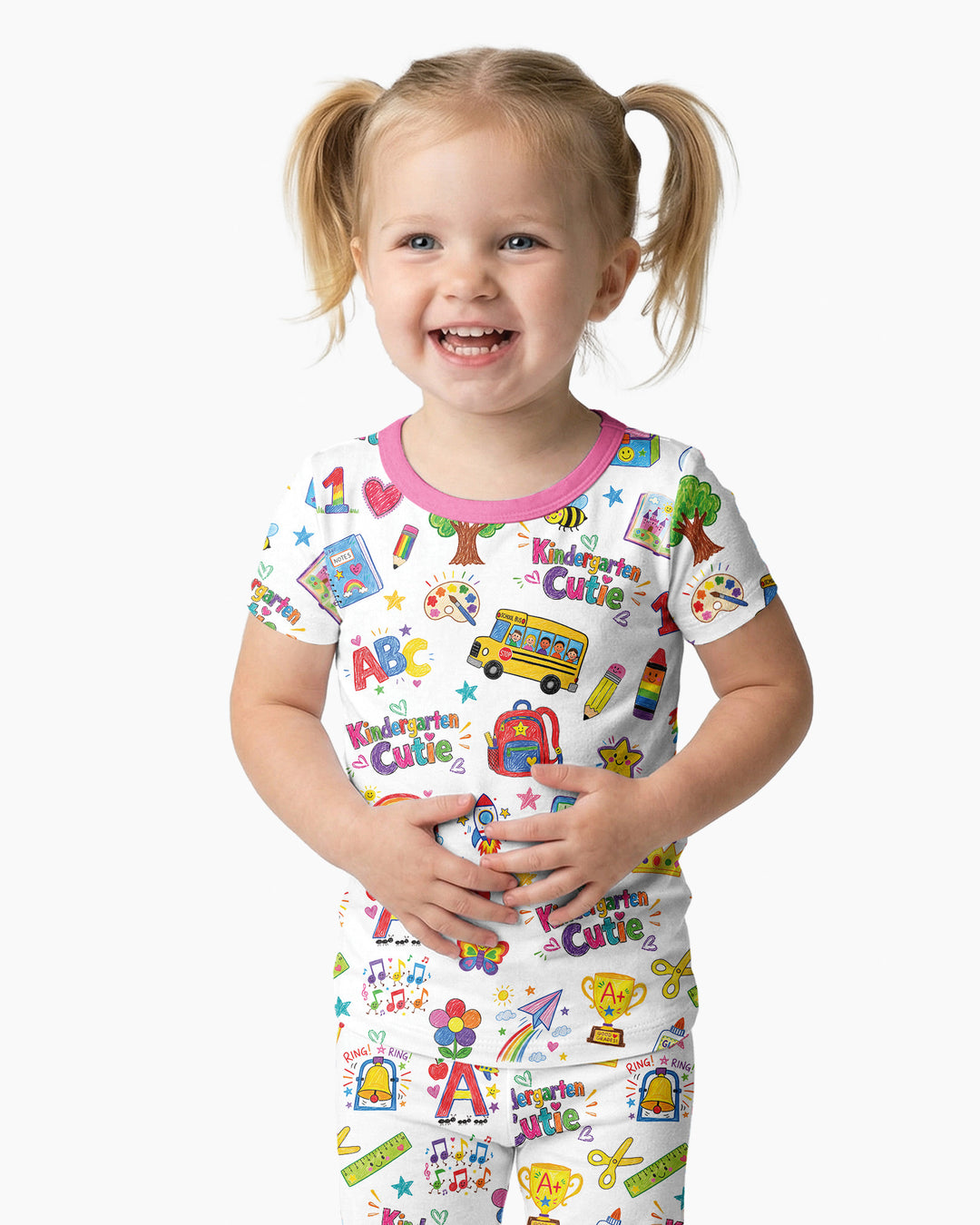Zweiteiliges, kurzärmliges Pyjama-Set mit Marienkäfern