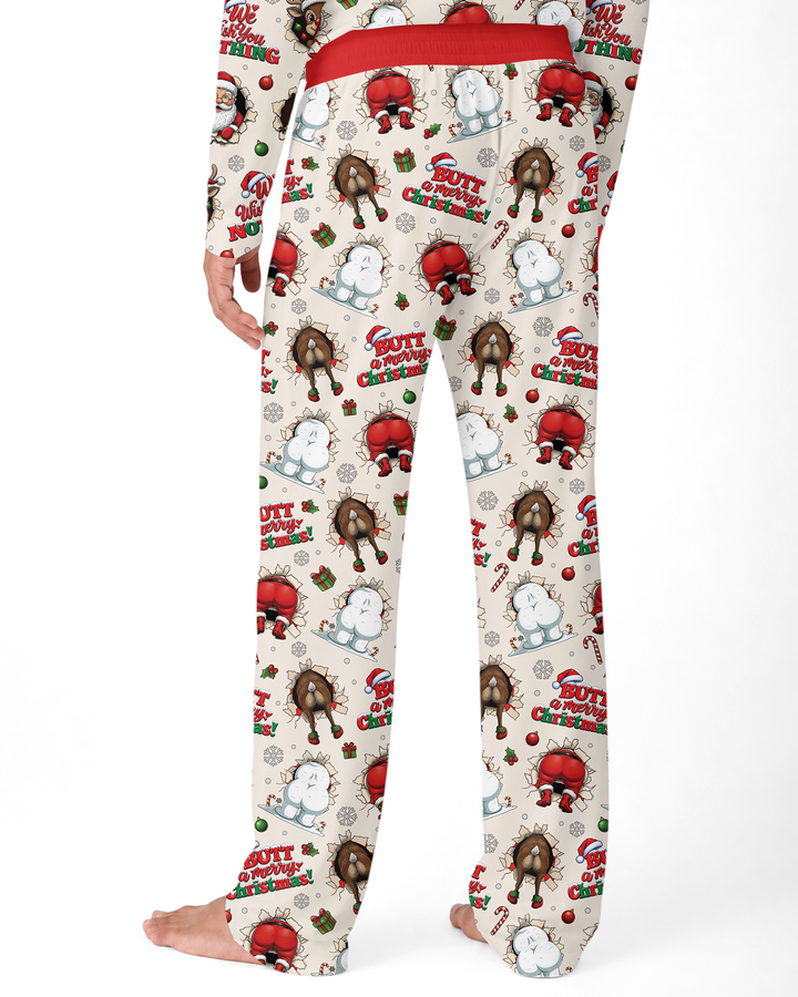 Funny Butt Christmas Squad Bamboo Men's Pajama Set