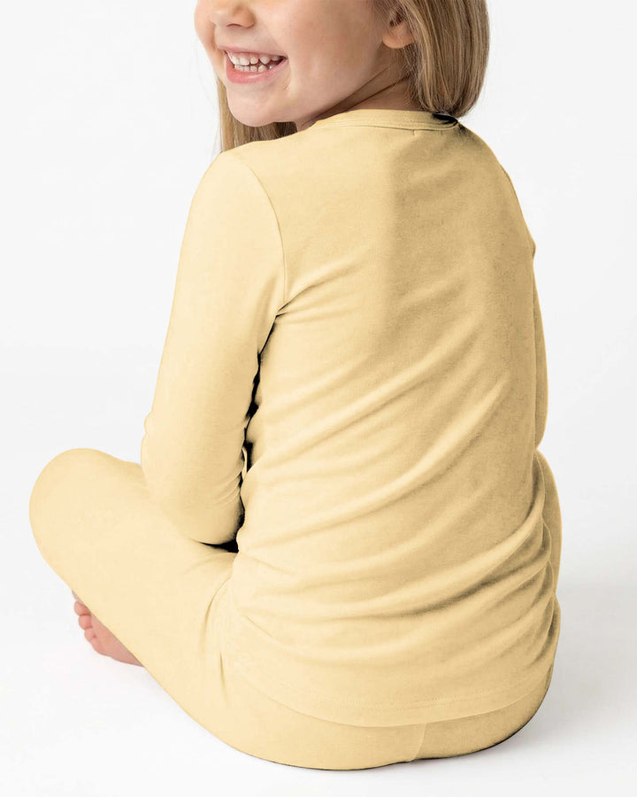 Butter Yellow Bamboo Two Piece Pajama Set