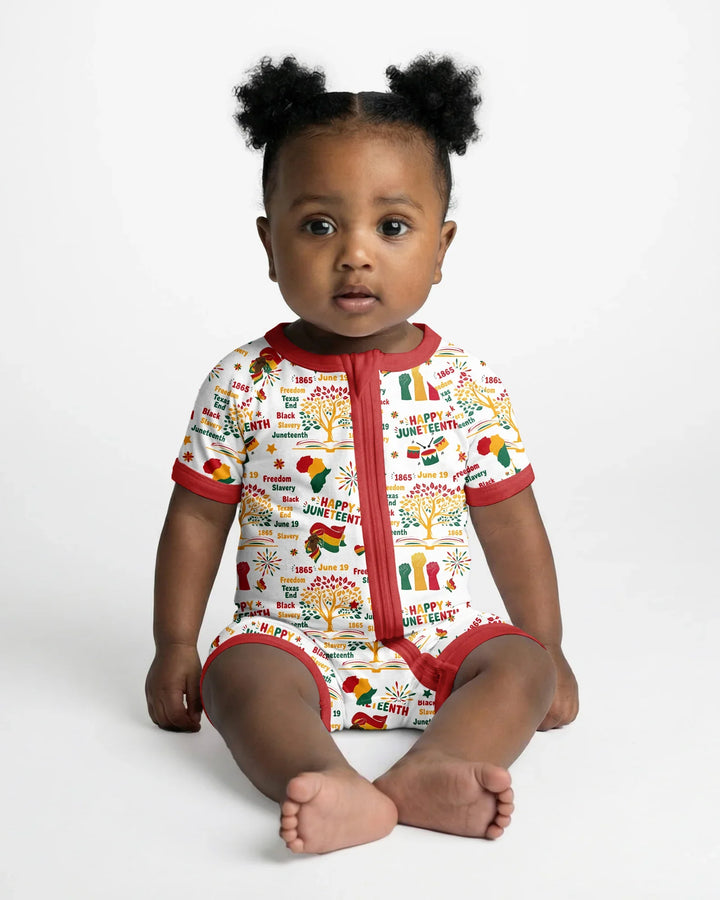 Happy Juneteenth Bamboo Shorty Zippy