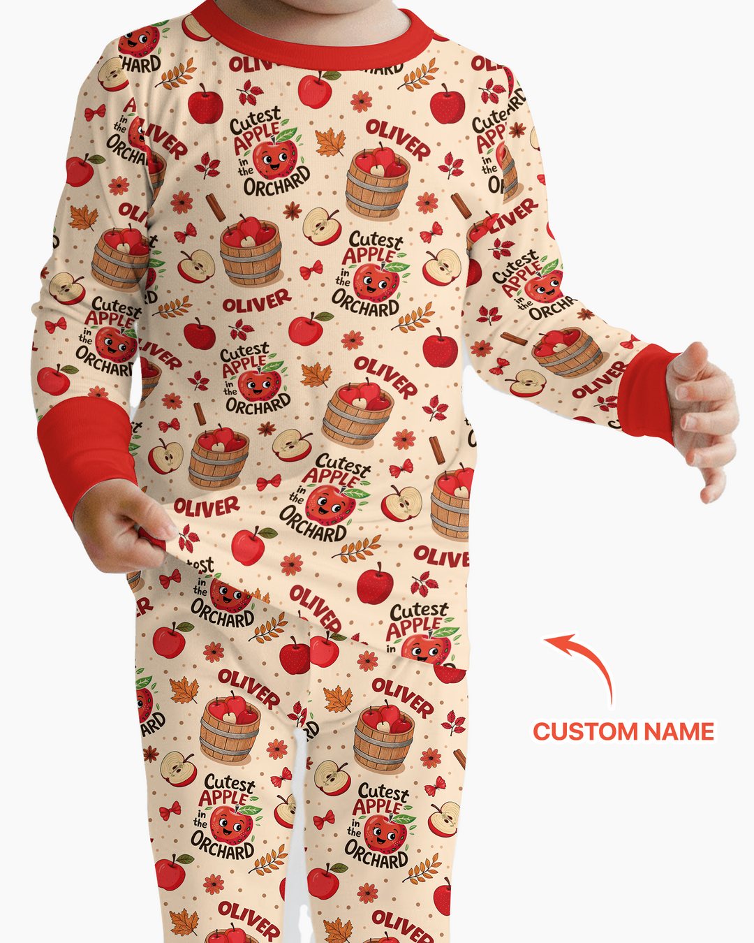 Cutest Apple In The Orchard Bamboo Two Piece Long Sleeve Pajama Set