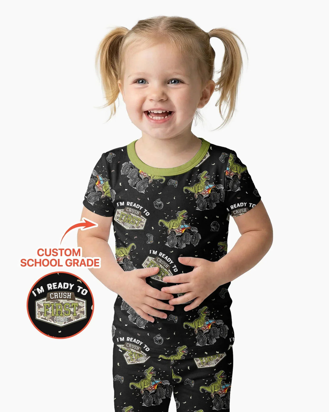 Zweiteiliges, kurzärmliges Pyjama-Set mit Marienkäfern