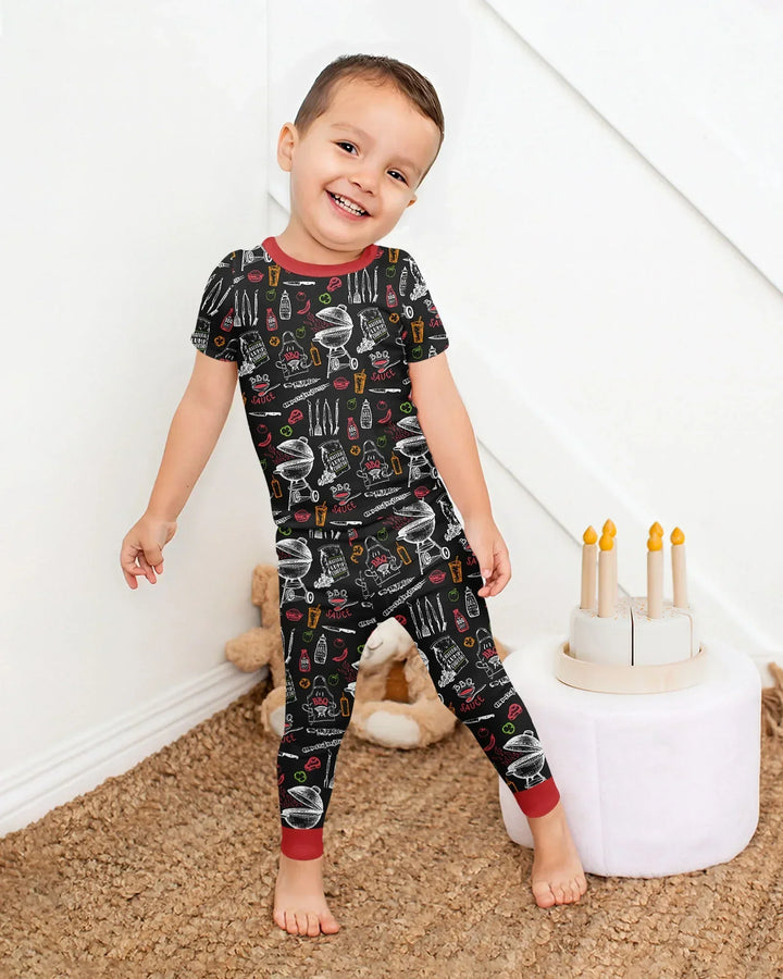 Zweiteiliges, kurzärmliges Pyjama-Set mit Marienkäfern