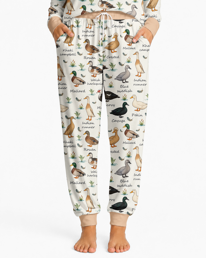 Farm Duck Species Bamboo Women Pajama Set