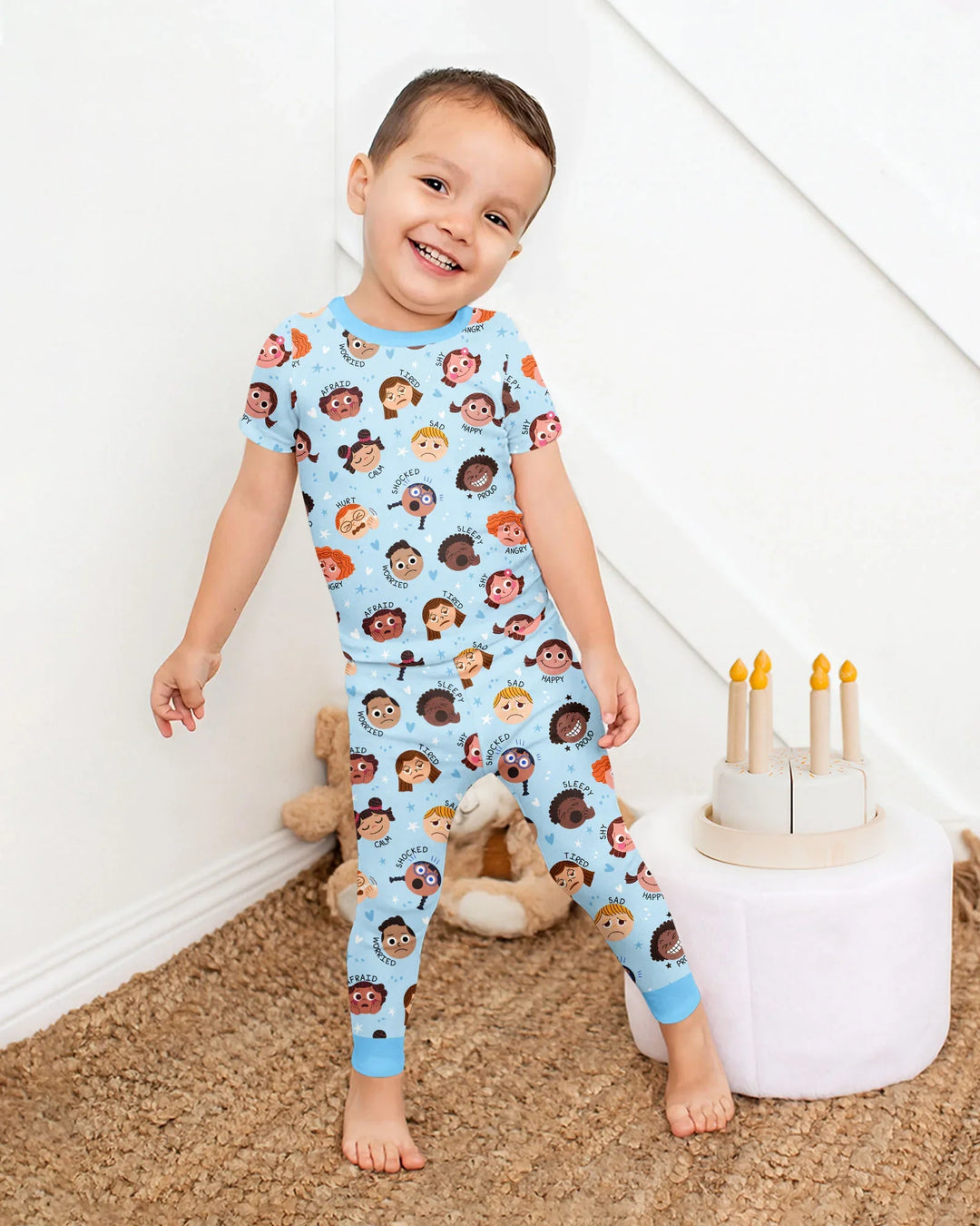 Zweiteiliges, kurzärmliges Pyjama-Set mit Marienkäfern